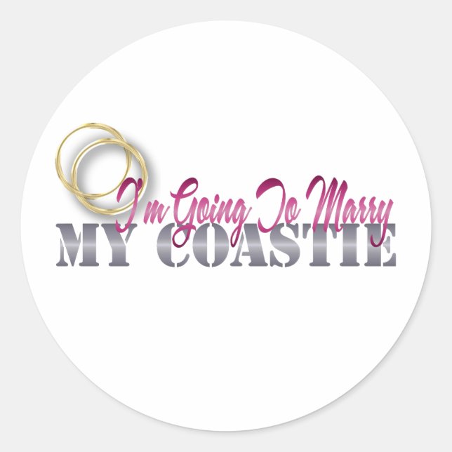 Going To Marry My Coastie Classic Round Sticker (Front)