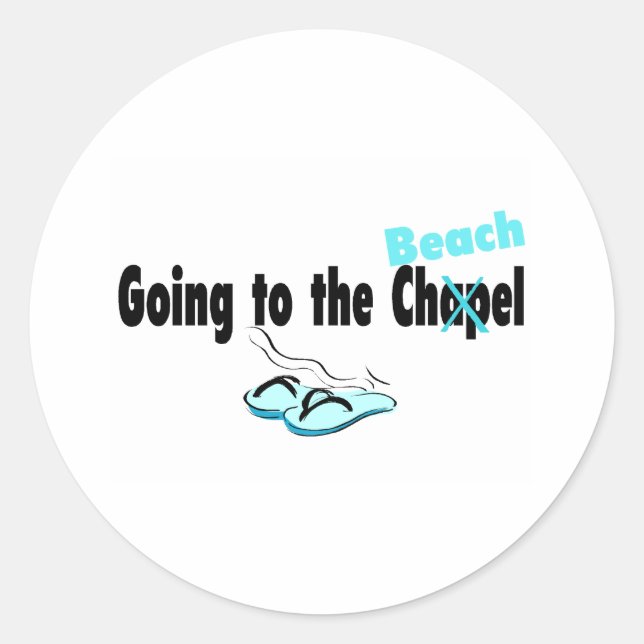 Going To The Beach Classic Round Sticker (Front)