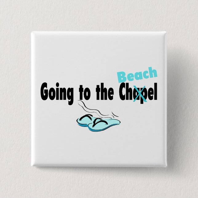 Going To The Beach - Customised 15 Cm Square Badge (Front)