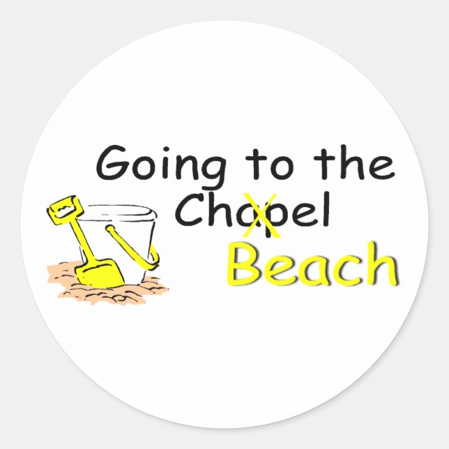 Going To The Beach (Pail) Classic Round Sticker (Front)