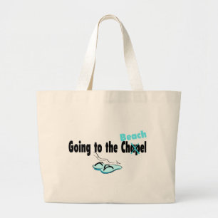 Going To The Chapel (Beach) (Flip Flop) Large Tote Bag