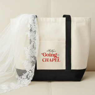 Going to the Chapel Red Bride to Be Tote Bag