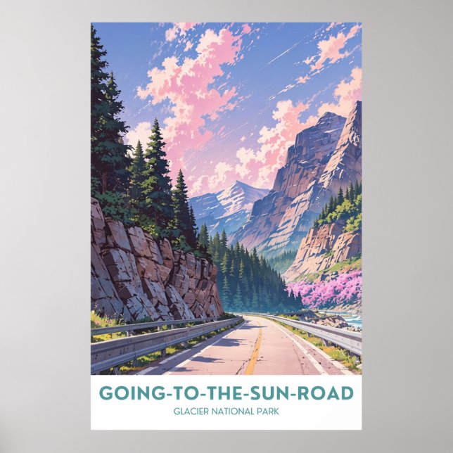 Going-to-The-Sun Road- Glacier National Park Poster (Front)