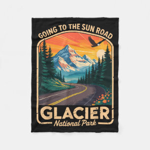Going To The Sun Road Shirt Montana T Shirt Glacie Fleece Blanket