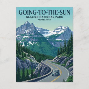 Going-to-the-Sun Road USA Postcard