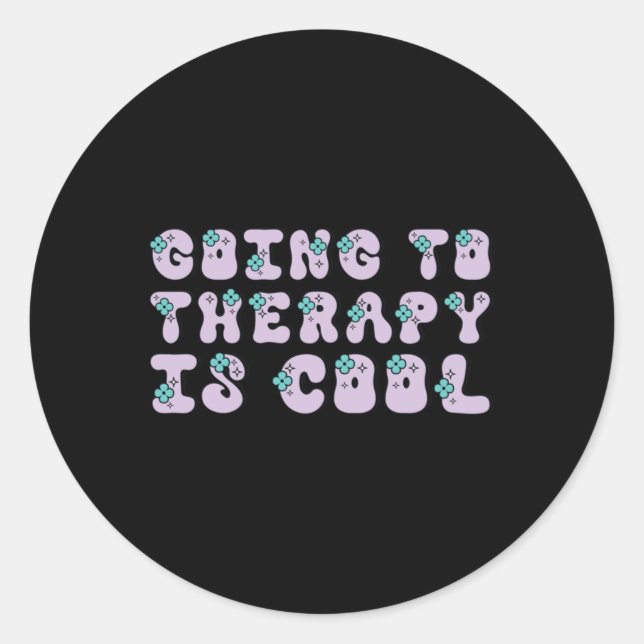 Going To Therapy Is Cool Sticker  (Front)