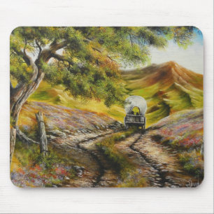Going to town Painitng by David Paul Mouse Pad
