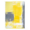 'Going Up' Grey and Yellow Abstract Art Poster