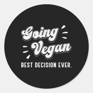 Going Vegan Veganism Vegetables Animals Gift Idea Classic Round Sticker