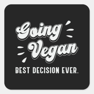 Going Vegan Veganism Vegetables Animals Gift Idea Square Sticker