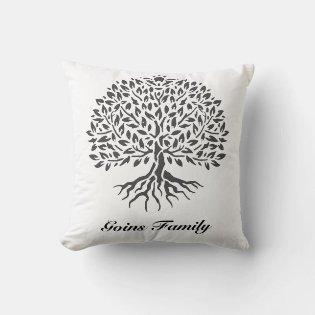 Goins Family Tribute Throw Pillow (Front)