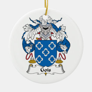Gois Family Crest Ceramic Tree Decoration