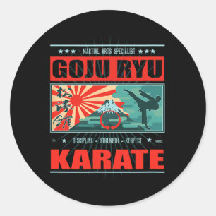 Goju Ryu Karate Kanji  Classic Round Sticker