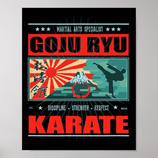 Goju Ryu Karate Kanji  Poster (Front)