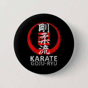 Goju Ryu Karate Symbol Kanji Japan Martial Art Vin 6 Cm Round Badge