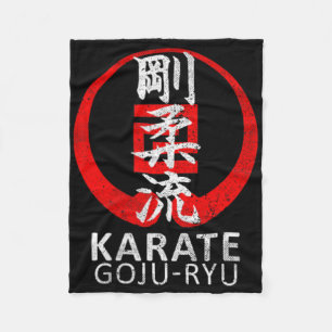 Goju Ryu Karate Symbol Kanji Japan Martial Art Vin Fleece Blanket