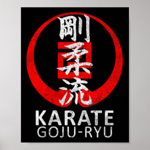 Goju Ryu Karate Symbol Kanji Japan Martial Art Vin Poster