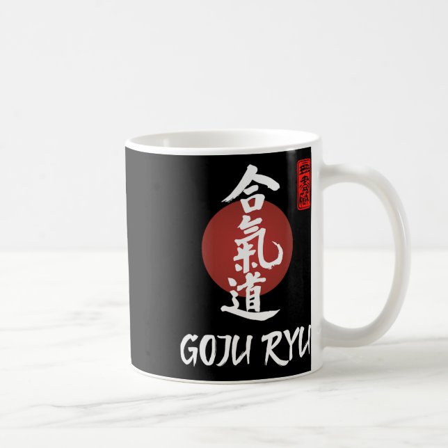 Goju Ryu Karate Uniform Goju Ryu Uniform Calligrap Coffee Mug (Right)