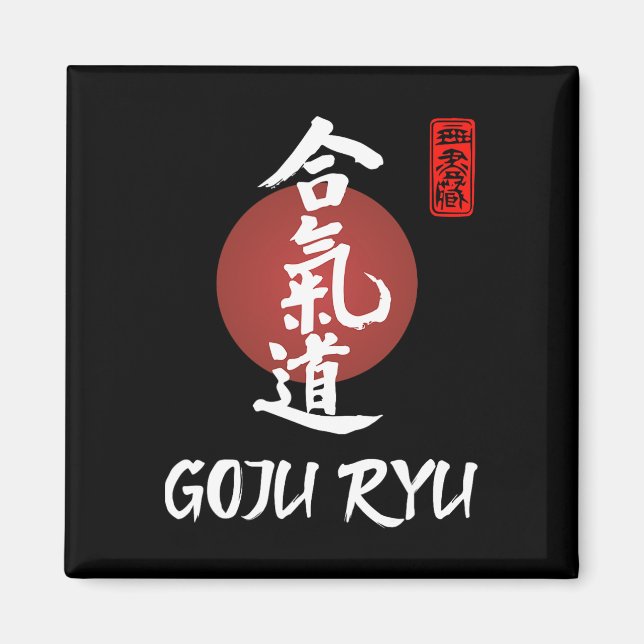 Goju Ryu Karate Uniform Goju Ryu Uniform Calligrap Magnet (Front)