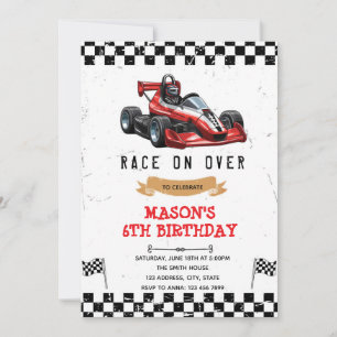 GoKart birthday Invitation