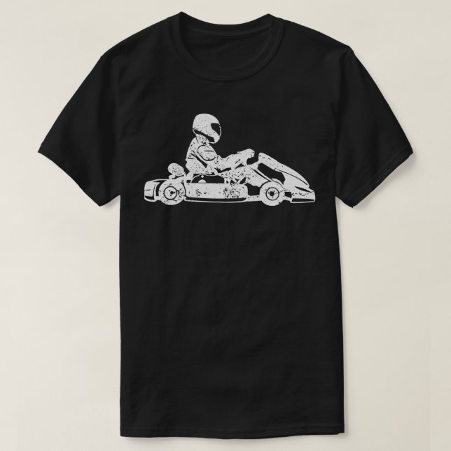 Gokart Kart Racing Driver Karting Retro Gift 3 T-Shirt (Design Front)