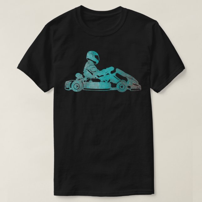Gokart Kart Racing Driver Karting Retro Gift 5 T-Shirt (Design Front)