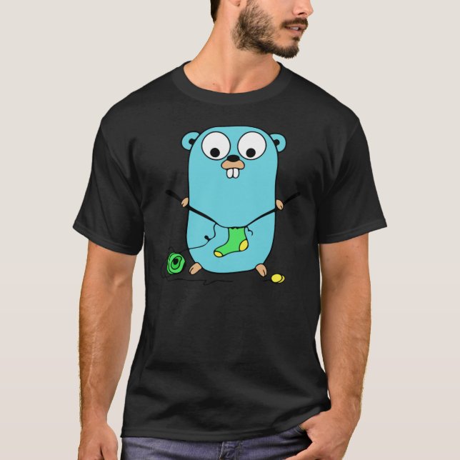 Golang Gopher Go Knitting Classic T-Shirt (Front)