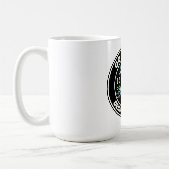 Golang Gopher, Go language mascot. Programming Coffee Mug (Left)