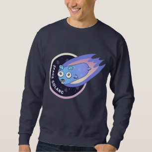 Golang gopher space comet sweatshirt