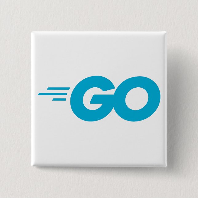 Golang Logo 15 Cm Square Badge (Front)