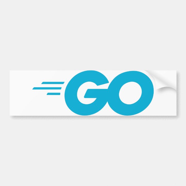 Golang Logo Bumper Sticker (Front)