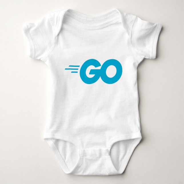 Golang Logo (Go Programming Language) Baby Bodysuit (Front)