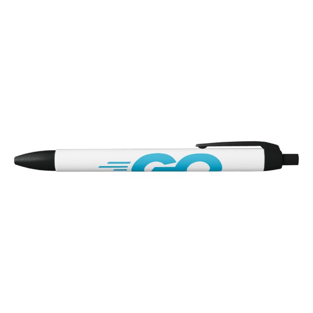 Golang Logo (Go Programming Language) Black Ink Pen (Top)