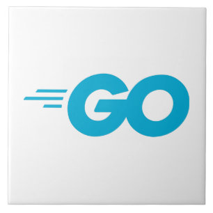 Golang Logo (Go Programming Language) Ceramic Tile
