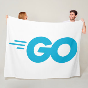 Golang Logo (Go Programming Language) Fleece Blanket