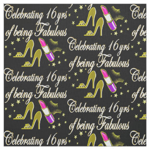 GOLD 16 & FABULOUS DIVA DESIGN FABRIC