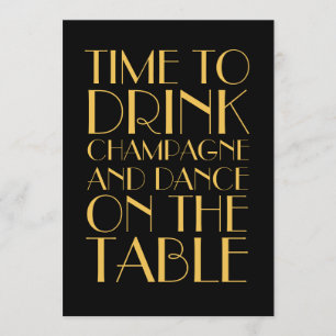 Gold 1920's Holiday Party Invitation