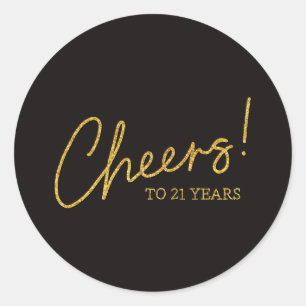 Gold 21st Birthday Envelope Seals