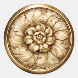 Gold 2 Vintage Baroque Embossed Look Seal