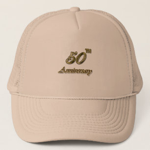 Gold 50th Anniversary Trucker Hat