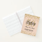 Gold 50th Birthday Guestbook Confetti Blush Pink