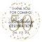 Gold 50th Birthday Thank You Glitter Confetti