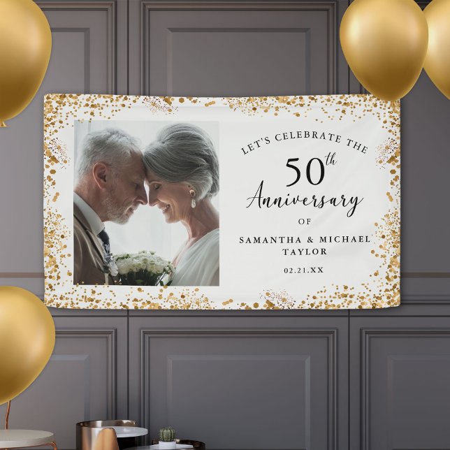 Gold 50th Wedding Anniversary Banner (Creator Uploaded)