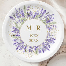 Gold 50th Wedding Anniversary Lavender Floral