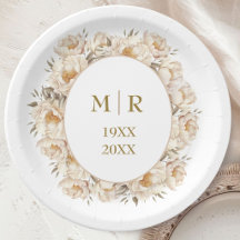 Gold 50th Wedding Anniversary Peony Floral