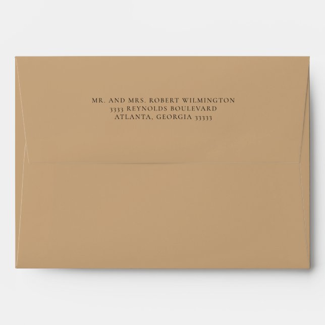 Gold 5x7 Return Address Envelope (Back (Top Flap))