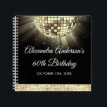 Gold 60th Birthday 70's Disco Ball Guest Book<br><div class="desc">Elevate your 60th birthday celebration with our Gold 70's Disco Ball Guest Book, designed to add a pop of colour and retro flair to your party. This guest book is the perfect complement to a disco-themed bash or any event where you want to infuse a touch of '70s nostalgia. In...</div>