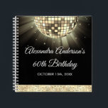 Gold 60th Birthday 70's Disco Ball Guest Book<br><div class="desc">Elevate your 60th birthday celebration with our Gold 70's Disco Ball Guest Book, designed to add a pop of colour and retro flair to your party. This guest book is the perfect complement to a disco-themed bash or any event where you want to infuse a touch of '70s nostalgia. In...</div>