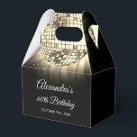 Gold 60th Birthday Party 70's Disco Ball Favour Box<br><div class="desc">Elevate your 60th birthday celebration with our Gold 70's Disco Ball Favour Box, designed to add a pop of colour and retro flair to your party. This favour box is the perfect complement to a disco-themed bash or any event where you want to infuse a touch of '70s nostalgia. In...</div>