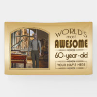 Gold 60th Birthday World’s Best Custom Photo Frame